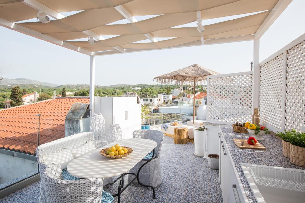 Stema Luxury Escape, Rooftop Jacuzzi & Panoramic Views Atsipopoulo Exterior foto